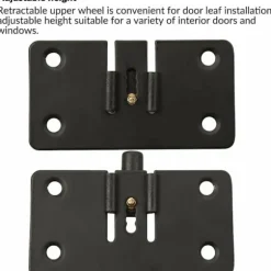 Sæt med 2 skydedørsruller, skydedørsskab, skydehjul 30mm nylon skydeskabshjul lydløs til skab garderobe garderobe (sort