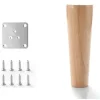 Sæt med 4 sofaben i massivt træ, møbelben til lænestol, natbord, garderobe, skuffe (højde 15 cm) - Xin-XS9-
