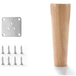 Sæt med 4 sofaben i massivt træ, møbelben til lænestol, natbord, garderobe, skuffe (højde 15 cm) - Xin-XS9-