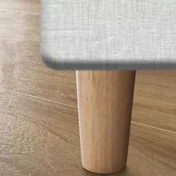 Sæt med 4 sofaben i massivt træ, møbelben til lænestol, natbord, garderobe, skuffe (højde 15 cm) - Xin-XS9-