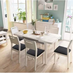Sæt med 4 strækbare Jacquard-stolbetræk, aftagelige og W