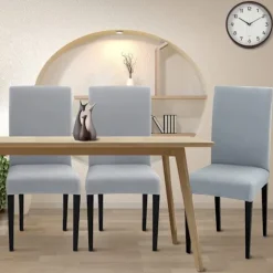 Sæt med 6 strækbare stolebetræk - Universal vaskbare moderne spisebordsstole