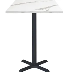 Ståbord 60 x 60 cm - Dina hvid marmor model Vit
