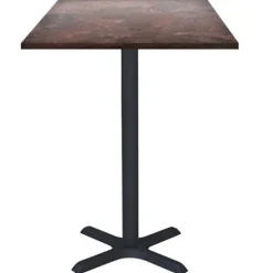 Ståbord 60 x 60 cm - Dina stenrust model brun