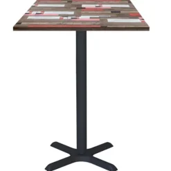 Ståbord 60 x 60 cm - Dina træmodel rødt træ Flerfärgad