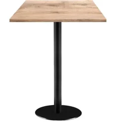 Ståbord 60 x 60 cm - Rom model naturligt garvetræ brun