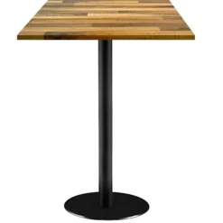 Ståbord 60 x 60 cm - Rom model lamineret valnøddetræ brun