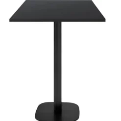 Ståbord 60 x 60 cm - Rund sort model Svart