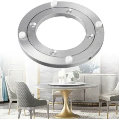 Støjsvag drejeskive, forbedret lydløs aluminiumslegering, roterende hardware, drejeskive, stabil og skridsikker til spisebord, 5,5 tommer