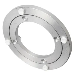 Støjsvag drejeskive, forbedret lydløs aluminiumslegering, roterende hardware, drejeskive, stabil og skridsikker til spisebord, 5,5 tommer