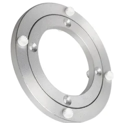 Støjsvag drejeskive, forbedret lydløs aluminiumslegering, roterende hardware, drejeskive, stabil og skridsikker til spisebord, 5,5 tommer