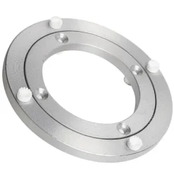 Støjsvag drejeskive, forbedret lydløs aluminiumslegering, roterende hardware, drejeskive, stabil og skridsikker til spisebord, 5,5 tommer