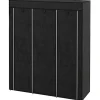 Stofgarderobe Med Bøjlestang, 8 Niveauer, Lysegrå, 125X43X162,5Cm, Pladsbesparende Foldeskab Til Entre