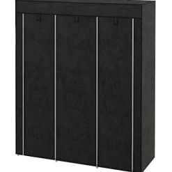 Stofgarderobe Med Bøjlestang, 8 Niveauer, Lysegrå, 125X43X162,5Cm, Pladsbesparende Foldeskab Til Entre
