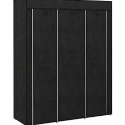 Stofgarderobe Med Bøjlestang, 8 Niveauer, Lysegrå, 125X43X162,5Cm, Pladsbesparende Foldeskab Til Entre