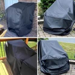 Stolbetræk til havestole, beskyttende overtræk til stabelbare stole, vandtæt Oxford-stof udendørs stolovertræk (64 x 64 x 120 cm)
