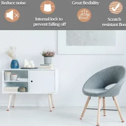 Stolebenbeskytter Anti-scratch og støjreducerende Stolefodspuder Silikonestolepude Stolepudebeskytter Parket Transparents 16 stk 20mm