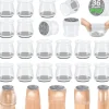 Stolebensbeskytter, Transparent Silikone Stolebensbeskytter med Filt Stolefod til Stoleben