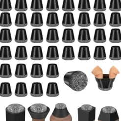 Stolebensbeskyttere, 40 stk. stolebensbeskyttere, sorte silikone gulvbeskyttere med filtpuder (14-20 mm)