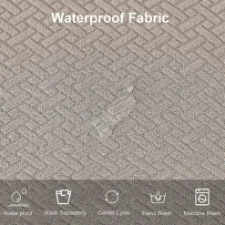 Stolebetræk 2/4 stk. Stolepudebetræk Aftageligt Vandtæt Stolesædebetræk Vaskbart Jacquard Elastisk Stolebetræk (Tan, 4 stk.)
