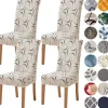 Stolebetræk Slipcovers 4/6 stk. Strækbar Aftagelig Vaskbar Kort Spisestuestol Beskyttelsesbetræk Sæde til Hotel, Spisestue, Ceremoni (Vilkaarligt, 4 stk.) | Fyndiq