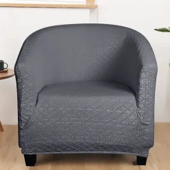 Stolebetræk til lænestol, strækbart betræk til tøndeformede lænestole, ensfarvet betræk til karbadsstol, spandex betræk til lænestol, aftageligt møbelbeskytter til sofa og lænestol | Fyndiq