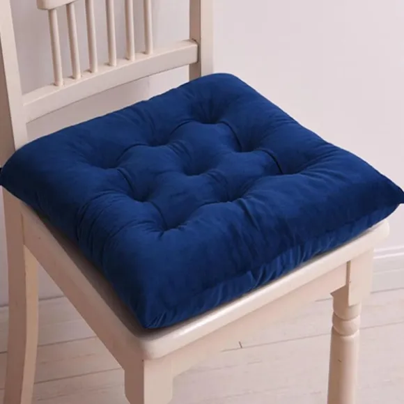 Stolehynde 40x40, aftagelig indendørs stolehynde, stolehynde med stropper, krystalfløjlshynder (4 stk.)