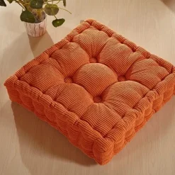 Stolpude lænestol siddepude sofapude til indendørs og udendørs brug, firkantet, forskellige farver, tyk polstring, 38 * 38 cm (vibrerende orange)