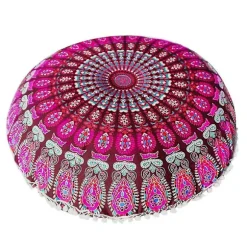 Store Mandala Gulvpuder Runde Bohemian Meditationspudebetræk osmannisk puf