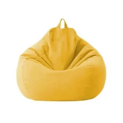 Store sækkestole med sofabetræk til indendørs brug, egnet til voksne og børn Yellow 100*120CM