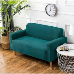 Stretch Sofa Overtræk Sofa Betræk, Universal Sofa Betræk til Armlæn Sofa (Sort, 1 Person)