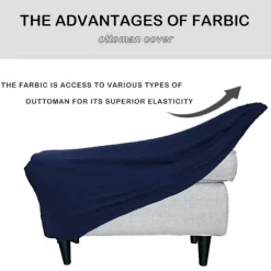 Stræk Ottoman Betræk Fodstøtte Skammel Slipcover Puf Beskytter