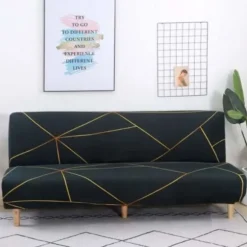 Strækbar sofabetræk uden armlæn – Polyester og spandex – Elastisk pasform – Maskinvaskbar – Til sovesofaer 180-220cm