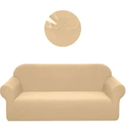 Strækbar Sofaovertræk Vandtæt Slidstærk Kombinations Sofaovertræk Sofaovertræk Beige