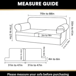 T Hynde Sofabetræk 4 Dele Sofabetræk til T Hynde Sofa Bløde Sofabetræk Møbelbeskytter med 3 Individuelle T Form Sædebetræk Light Gray 2 cushion sofa | Fyndiq