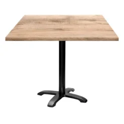Tabel 90 x 90 cm - model Bazila tannin naturlig brun