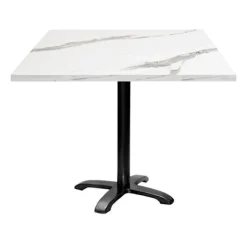 Tabel 90 x 90 cm - model Bazila hvid marmor Vit