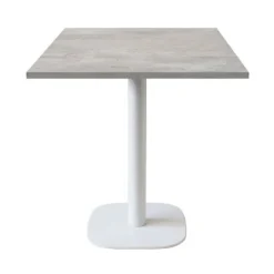 Tabel 70 x 70 cm - model Rund hvid beton naturlig Grå