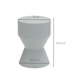 Taburet i keramik, 120 kg bæreevne, diameter 33 x 45,5 cm, vejrbestandig havetaburet i timeglasform, blomsterskammel, fodskammel til udendørs camping, | Fyndiq