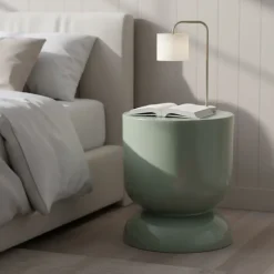 Timeglas sidebord og skammel – metal, multifunktionelt design