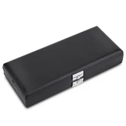 Træ PU læder cover rør etui holder 2 lag opbevaringsboks til 40 stk obo rør