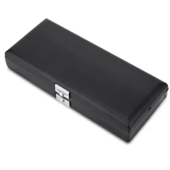 Træ PU læder cover rør etui holder 2 lag opbevaringsboks til 40 stk obo rør