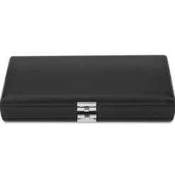 Træ PU læder cover rør etui holder 2 lag opbevaringsboks til 40 stk obo rør