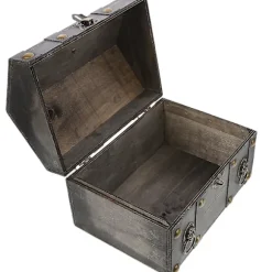 Træ Opbevaringsboks Smykkekasse Vintage Smykkeboks Skatteboks Med Låg