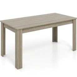 Træ spisebord 160 x 80 cm stort bord rektangulært køkkenbord spisebord natur