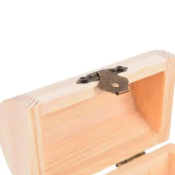 Træ Vintage Skattekiste Træ Smykke Opbevaringsboks Etui 9*6.2cm