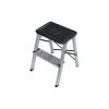 2-trins foldeskammel - BigBuy Tools - Aluminium - Sort