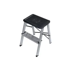2-trins foldeskammel - BigBuy Tools - Aluminium - Sort