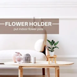 Træplante Stativ Blomsterpotteholder Skammel Høj Skammel Balkon Sukkulenter Rund Blomsterhylde Til Indendørs