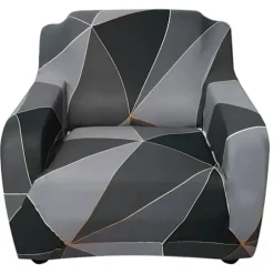 Trykt 1-personers sofaovertræk superelastisk stof 90cm-130cm